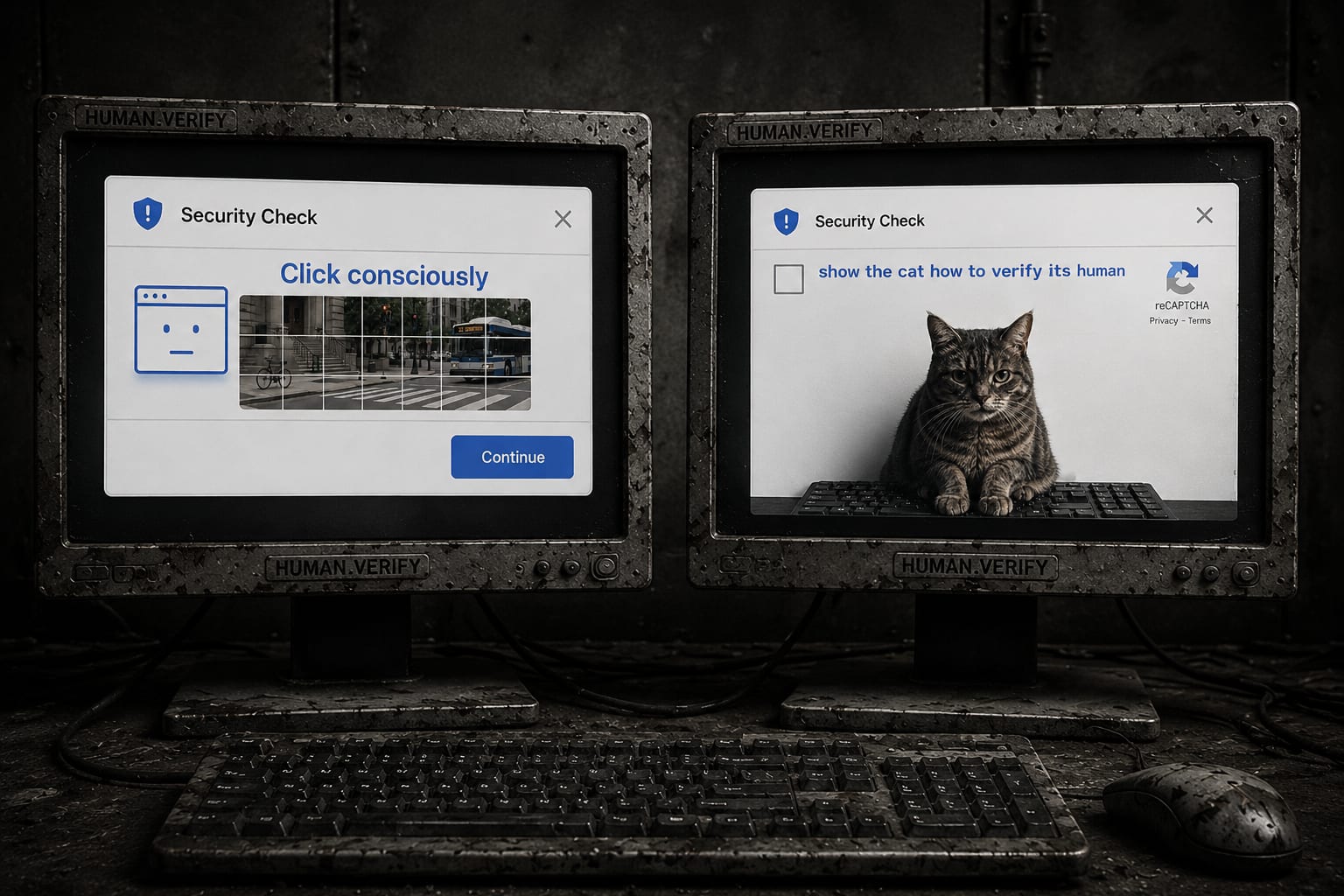 Show the Cat How to Verify Its Human, beside Click Consciously