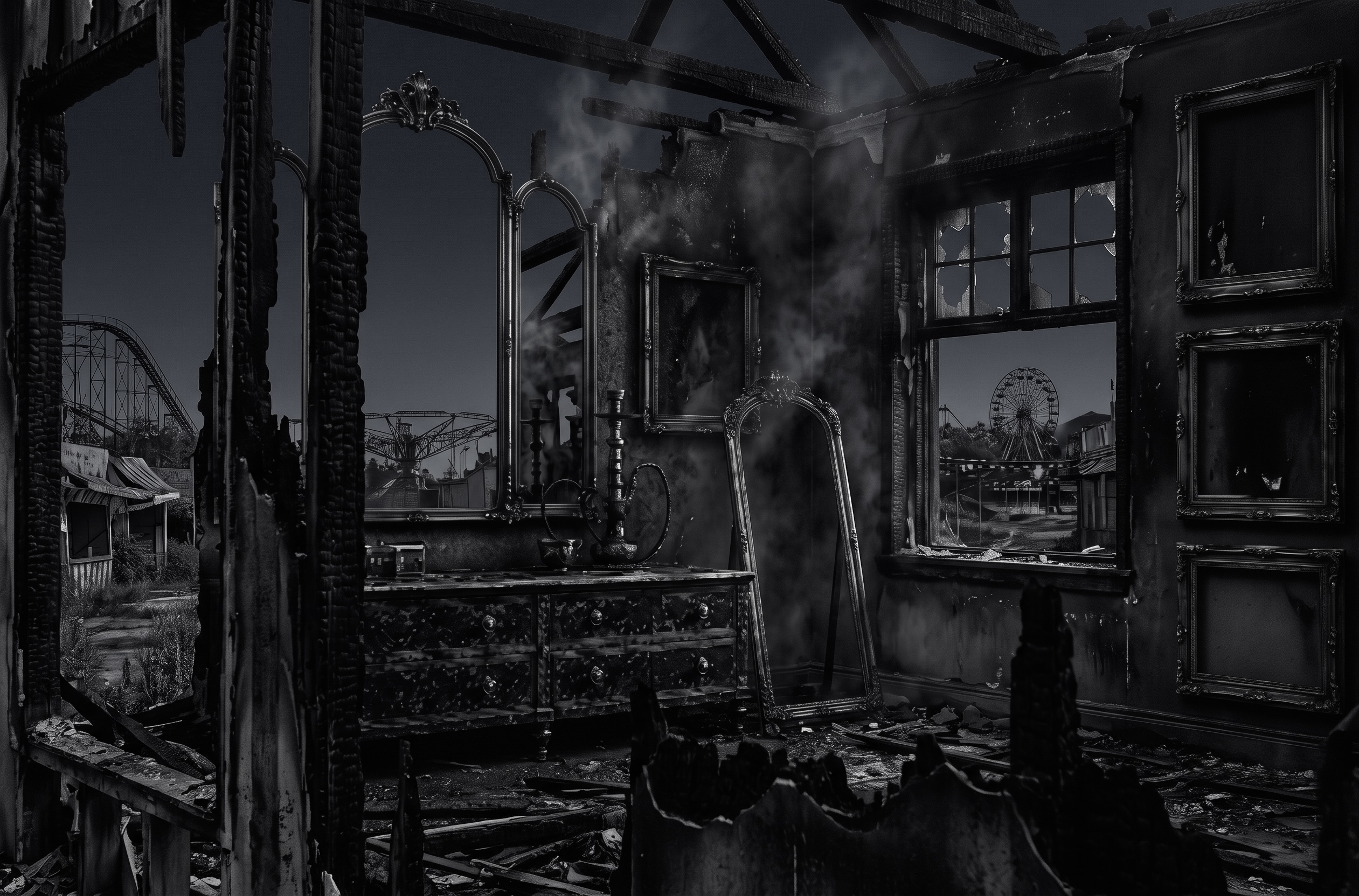 Plate I — the burnt room