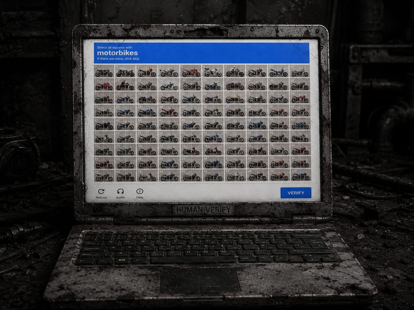 Select All Squares With Motorbikes